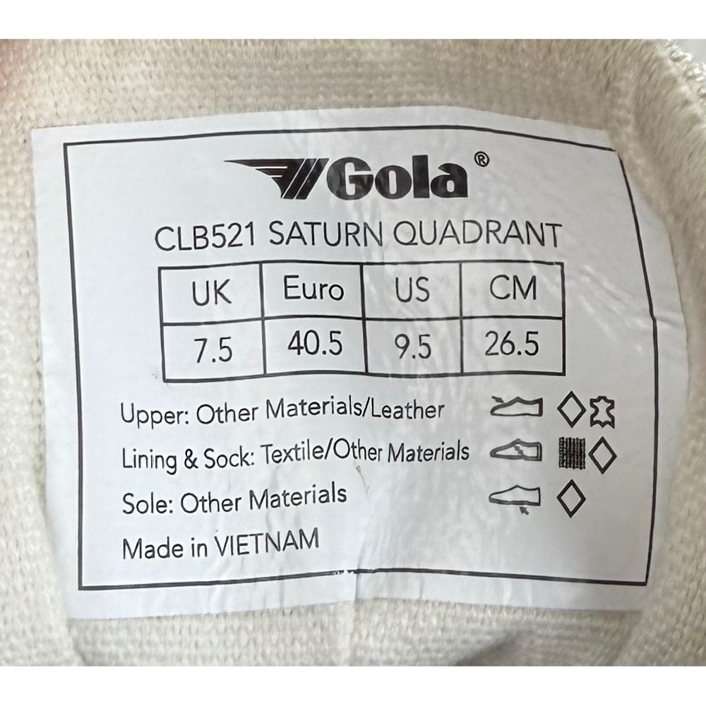 Gola Saturn Quadrant Womens Size 9.5 Sneakers Retro Sporty Streetwear Scandi - Picture 9 of 10